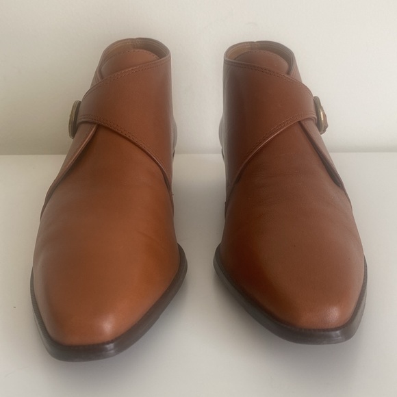 Etienne Aigner Vintage Women’s Monk Strap Leather Ankle Boots Size 8.5 Brown - Picture 5 of 16